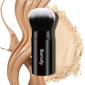 Retractable Kabuki Makeup Brush for Travel - Portable Blush Application
