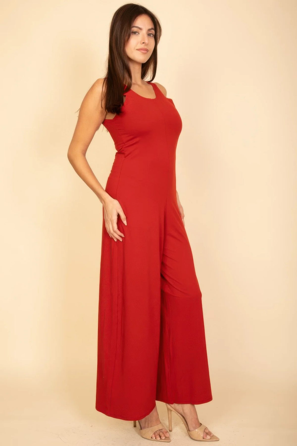 Sleeveless Tank Wide Leg Jumpsuit