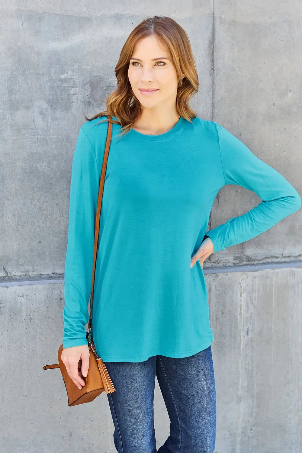 Basic Bae Full Size round Neck Long Sleeve Top