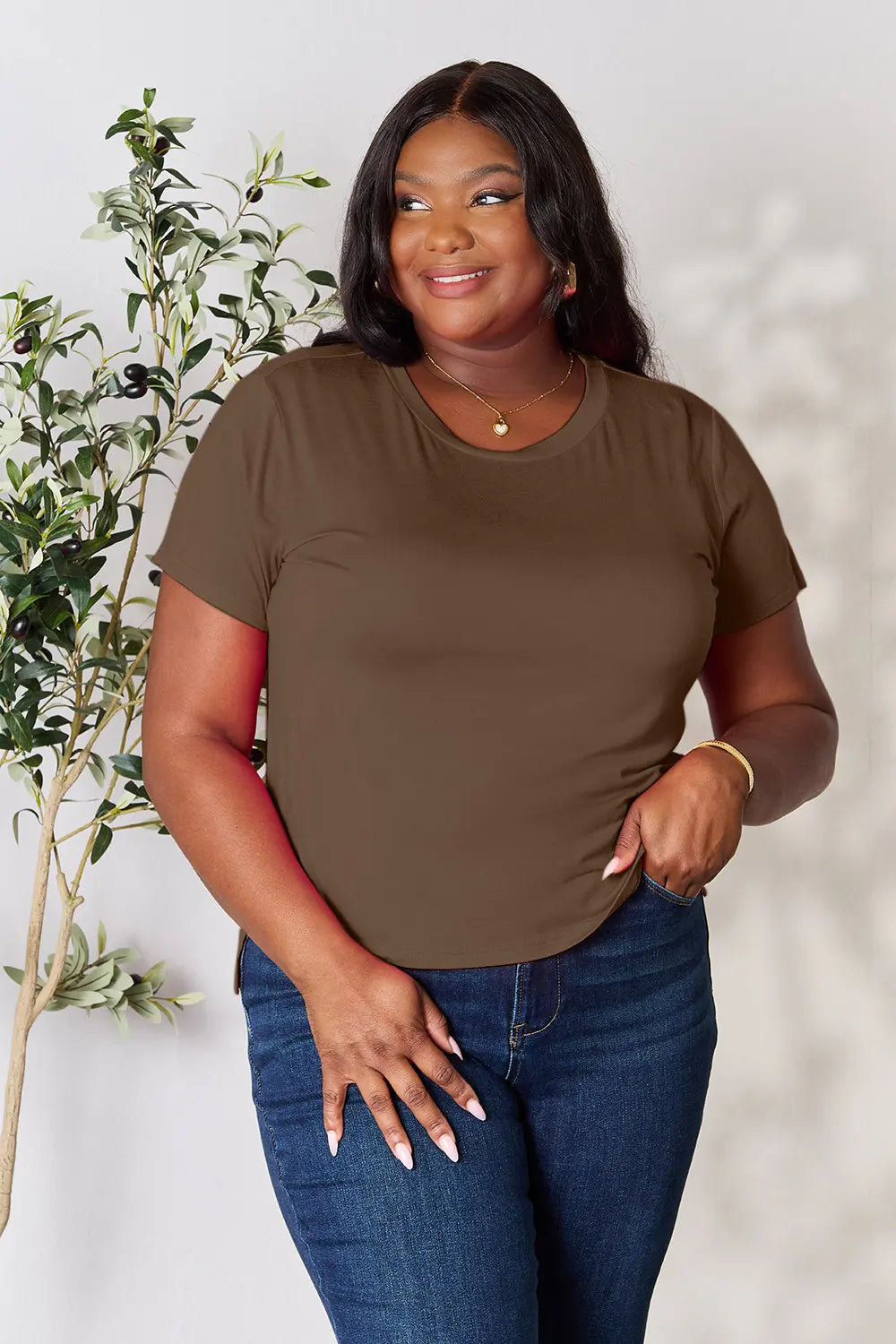 Basic Bae Full Size round Neck Short Sleeve T-Shirt plus Size