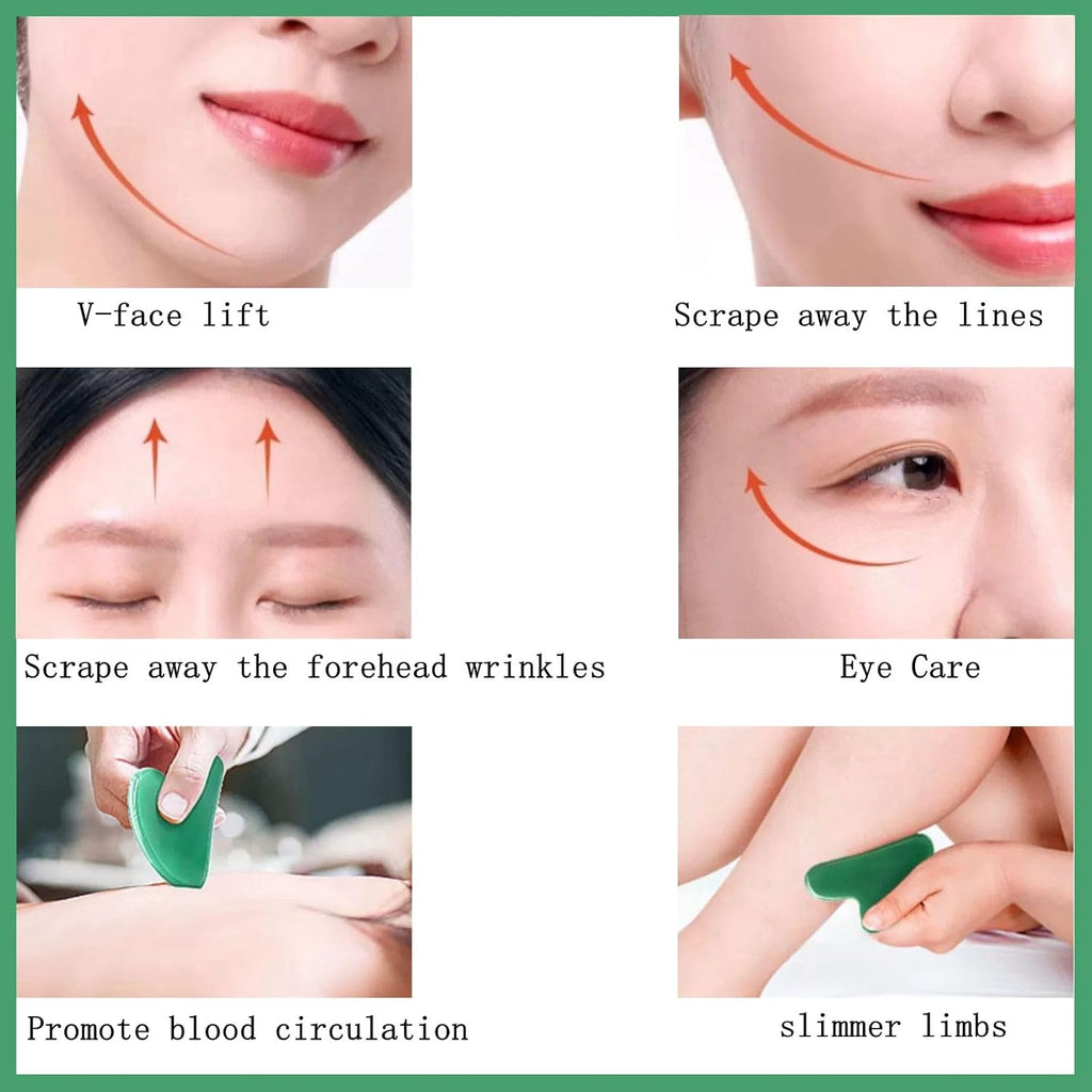 Gua Sha Jade Stone Massage Tool for Facial and Body Care - Pink Spa Acupuncture Accessory for Skin Treatment and Relaxation, Ideal Gift for Women