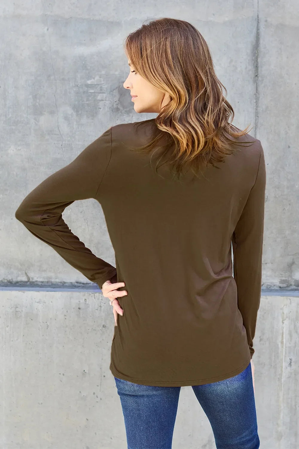 Basic Bae Full Size round Neck Long Sleeve Top