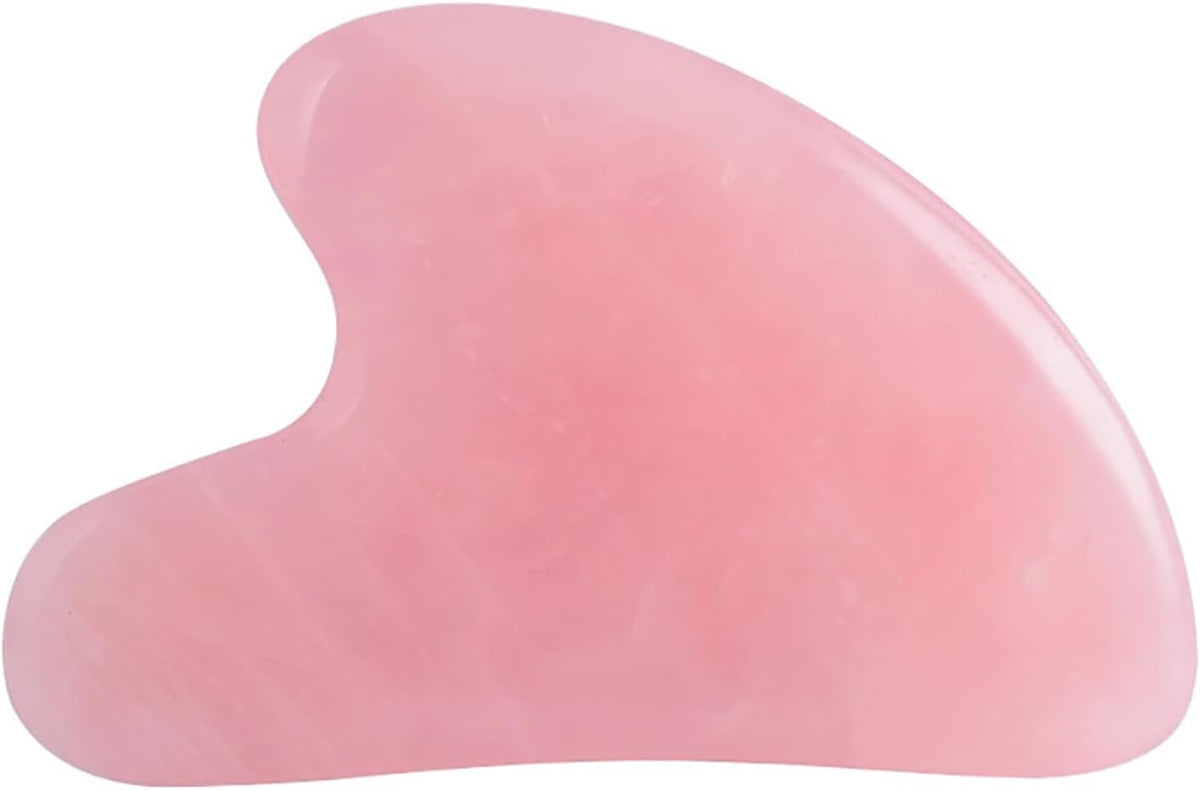 Gua Sha Jade Stone Massage Tool for Facial and Body Care - Pink Spa Acupuncture Accessory for Skin Treatment and Relaxation, Ideal Gift for Women