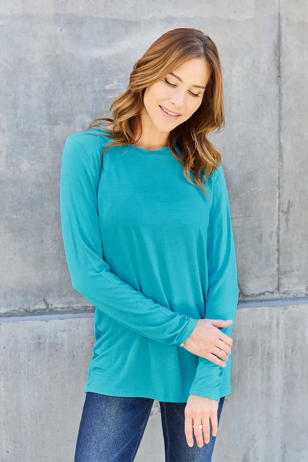 Basic Bae Full Size round Neck Long Sleeve Top